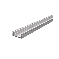 AU-01-10, flaches U-Profil f�r 10-11.3mm LED Strips, 200cm, Aluminium geb�rstet