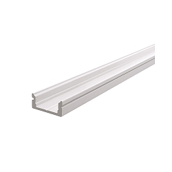 AU-01-12, flat U-profile for 12 - 13,3 mm LED stripes, 200cm, matt white
