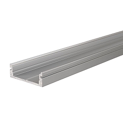 U-Profil AU-01-15, 15-16,3 mm LED Stripes, flach, 1m, silber eloxiert