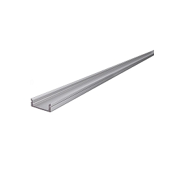 AU-01-15, flaches U-Profil f�r 15-16.3mm LED Strips, 200cm, Aluminium eloxiert