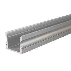 U-Profil AU-02-12, 12-13,3 mm LED Stripes, hoch, 1m, silber eloxiert