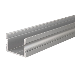 U-Profil AU-02-15, 15-16,3 mm LED Stripes, hoch, 1m, silber eloxiert