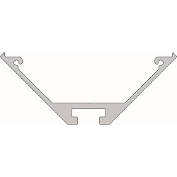 Eck-Profil AV-05-25 f�r 25 mm LED Stripes (2x 12 mm), silber matt, eloxiert, 200cm