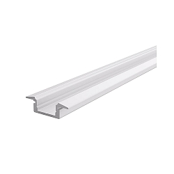 ET-01-08, flaches T-Profil f�r 8-9.3 mm LED Strips, 200cm, matt-wei�