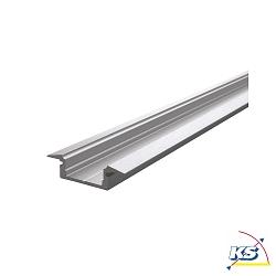 ET-01-10, flat T-profile for 10 - 11,3 mm LED stripes, 200cm, anodized aluminum