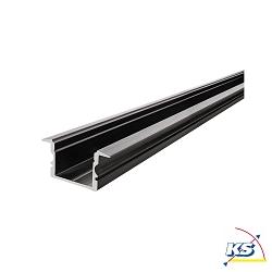 ET-02-15, high T-profile for 15 - 16,3 mm LED stripes, 200cm, matt brushed black