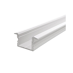 ET-02-15, hohes T-Profil f�r 15-16.3mm LED Strips, 200cm, matt-wei�