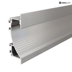 Drywall profile wallvoute EL-02-12 for 12 - 13,3 LED stripes, 100cm, matt silver anodized