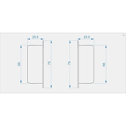 Endcaps c-P-EL-02-10 set 2 items, grey