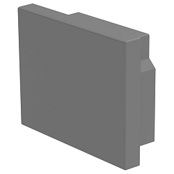Profil Endkappe P-EL-03-12, 2er Set, grau