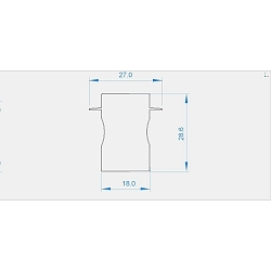 Endcaps H-ET-04-12 set 2 items, grey