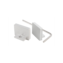 Reprofile endcaps P-AU-10-12 set 2 items, aluminum, anodized, 18.2mm, silver