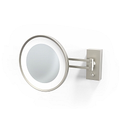 LED Wandkosmetikspiegel beleuchtet BS 36 3x, 7,5W, 4000K, Nickel satiniert