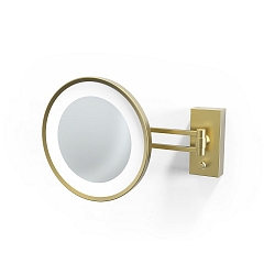 LED Wandkosmetikspiegel beleuchtet BS 36 3x, 7,5W, 4000K, Gold matt