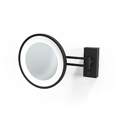 LED Wandkosmetikspiegel beleuchtet BS 36 5x, 7,5W, 4000K, schwarz matt