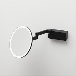 LED Wandkosmetikspiegel VISION R, 5-fache Vergr��erung, 12W, 3000-5000K, 588lm, CRI>95, IP44, schwarz/matt