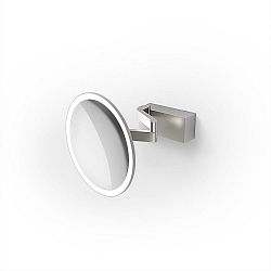 LED Wandkosmetikspiegel VISION R, 5-fache Vergr��erung, 12W, 3000-5000K, 588lm, CRI>95, IP44, edelstahl/matt