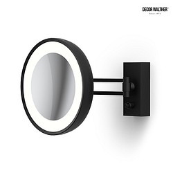 mirror with lighting BS 36 LED 7-fold IP 44, black matt 