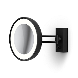 mirror with lighting BS 36 LED 7-fold IP 44, black matt 