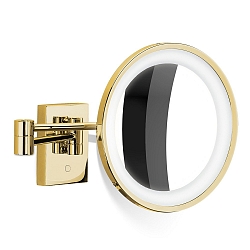LED Wandkosmetikspiegel beleuchtet BS 40 5x, 6W, 2700-4000K, Gold