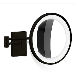 mirror with lighting BS 40 LED 7-fold IP 44, black matt 