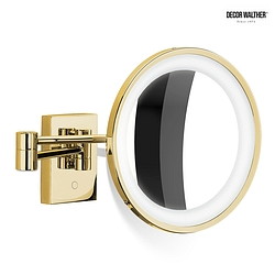 mirror with lighting BS 40 LED 10-fold IP 44, gold 
