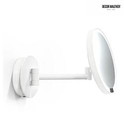 mirror with lighting JUST LOOK PLUS WR mirror with 5x magnification IP20, white matt dimmable
