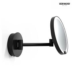 mirror with lighting JUST LOOK PLUS WR mirror with 5x magnification IP20, black matt dimmable