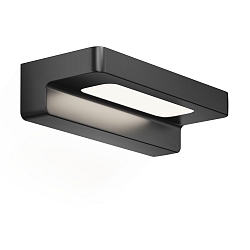 LED Wandleuchte FORM 20 LED, 16W 2700K 2440lm, IP44, schwarz matt