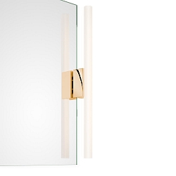 Spiegelleuchte OMEGA 1, 1x S14d, 30-60cm, 1 Sockel, IP20, Gold 24 Karat