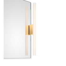 Spiegelleuchte OMEGA 1, 1x S14d, 30-60cm, 1 Sockel, IP20, Gold matt 24 Karat