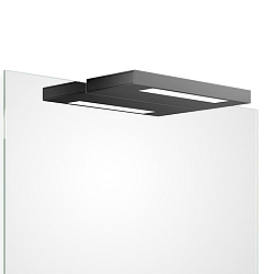 LED Spiegelleuchte SLIM 1-24 N LED, 8W 3000K 1280lm, IP44, schwarz matt