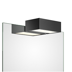 LED Spiegelleuchte BOX 1-15 N LED, 18.4W 3000K 2800lm, IP44, schwarz matt