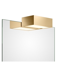 LED Spiegelleuchte BOX 1-15 N LED, 18.4W 3000K 2800lm, IP44, Gold matt 24 Karat