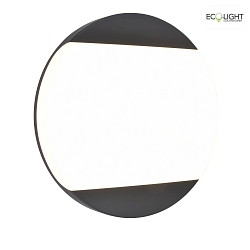 wall and ceiling luminaire SWEEP flat, round, CCT Switch IP54, anthracite 
