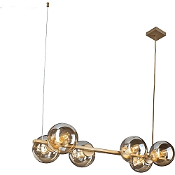 pendant luminaire PLUTO E14 IP20, amber, gold 