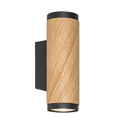 Wandleuchte BOLIVIA 1, 2x GU10, Eiche natur, schwarz