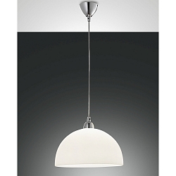 Pendelleuchte NICE, E27, � 36cm, chrom, wei�