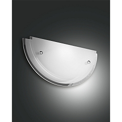 Wandleuchte HILL, E27, Metall / Glas, wei�