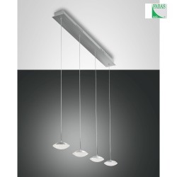 Fabas Luce HALE LED Pendant luminaire, 4 flames, aluminum