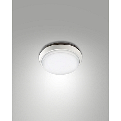 Fabas Luce OLLY LED Ceiling luminaire, IP54, aluminum, white, � 18cm