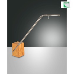 Fabas Luce VIKTOR LED Table lamp, oak / nickel satin