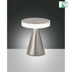 Fabas Luce NEUTRA LED Table lamp height 20cm, nickel satin