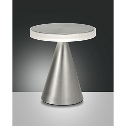 Fabas Luce NEUTRA LED Table lamp height 27cm, nickel satin