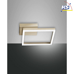 LED Deckenleuchte BARD inkl. SMART LUCE, 1-fach, 15x15cm, dimmbar, 22W 3000K 2160lm, gold edelmatt