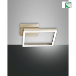 Fabas Luce BARD LED Deckenleuchte 15x15cm, Gold edelmatt