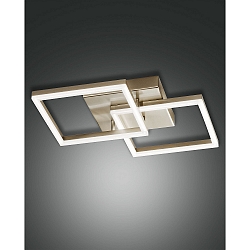 LED Wall luminaire BARD, incl. Smartluce, 1x 39W, 3000K, 3510lm, IP20, gold matt