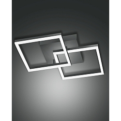 LED Deckenleuchte BARD, 2-fach, 45x45cm, dimmbar, 39W 3000K 3880lm, anthrazit