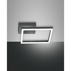 LED Ceiling luminaire BARD Wall luminaire, 22W, 4000K, 2250lm, IP20, anthracite, incl. Smartluce