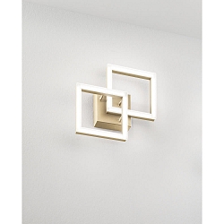 wall and ceiling luminaire BARD IP20, gold matt, satined dimmable